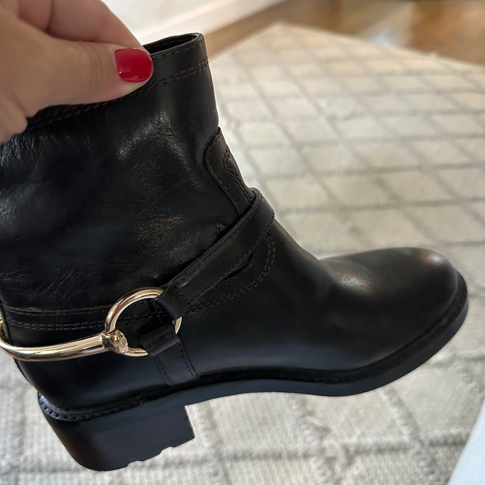 Coach women’s ankle boots with gold horsebit
